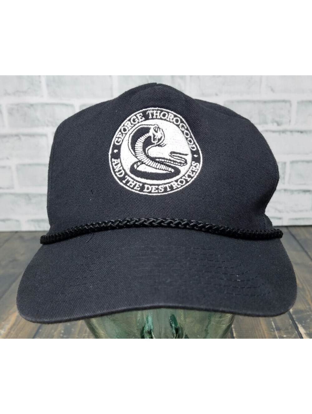 Vintage - George Thorogood and The Destroyers Rope Hat Black Snapback Cap
